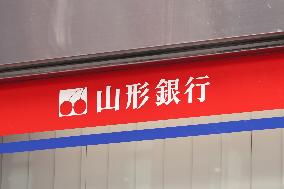 Yamagata Bank sign and logo